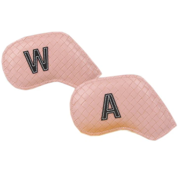 Pink Leather Golf Iron Club Covers